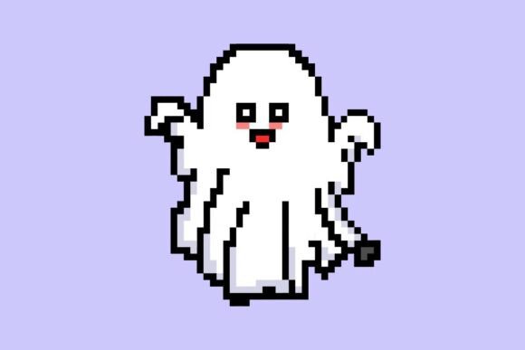 Download Halloween Ghost Boo in Pixel Art - Ghost boo Collection